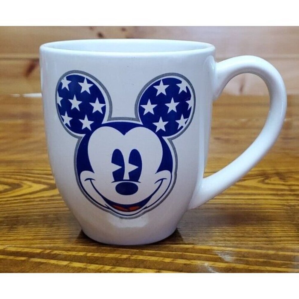 Disney Mickey Mouse 16 oz. Coffee Mug Stars & Stripes Red White & Blue Patriotic